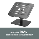 Fellowes Alumia Laptop Riser Desk Based Laptop Stand Max Size 15 inch Max Weight 5kg Black