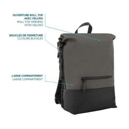Mobilis 070007 laptop case 40.6 cm (16") Backpack Black, Grey
