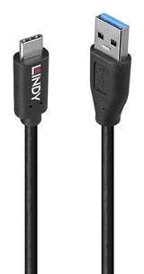 Lindy 36972 USB cable USB 3.2 Gen 2 (3.1 Gen 2) 1.5 m USB A USB C Black