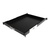 StarTech.com 1U Sliding Server Rack Mount Keyboard Shelf Tray, 55lbs (25Kg), 22in (55cm) Deep Steel Pull Out Drawer for 19" AV, Network Equipment Rack