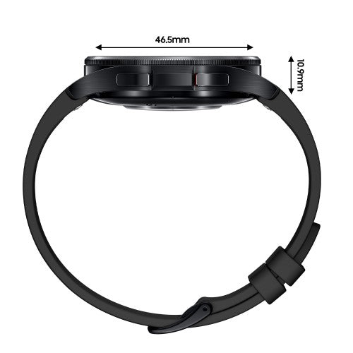 Samsung Galaxy Watch6 Classic SM-R965FZKAEUA smartwatch / sport watch 3.81 cm (1.5") OLED 47 mm Digital 480 x 480 pixels Touchscreen 4G Black Wi-Fi GPS (satellite)