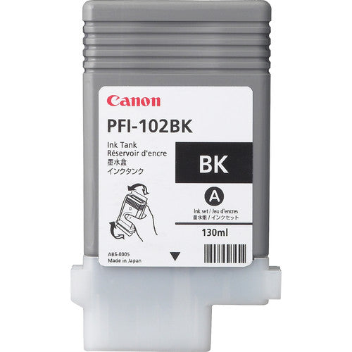 Canon 0895B001/PFI-102BK Ink cartridge black 130ml for Canon IPF 500/600/6000 S/700/750  - Printers & Scanners - Canon