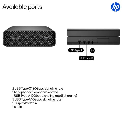 HP Z2 Mini G1i Workstation Desktop PC Intel Core Ultra 7 265 16 GB DDR5-SDRAM 512 GB SSD NVIDIA RTX A400 Windows 11 Pro Mini PC AI Workstation, AI PC Black