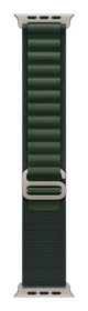 Apple 49mm Dark Green Alpine Loop - Medium - Natural Titanium Finish