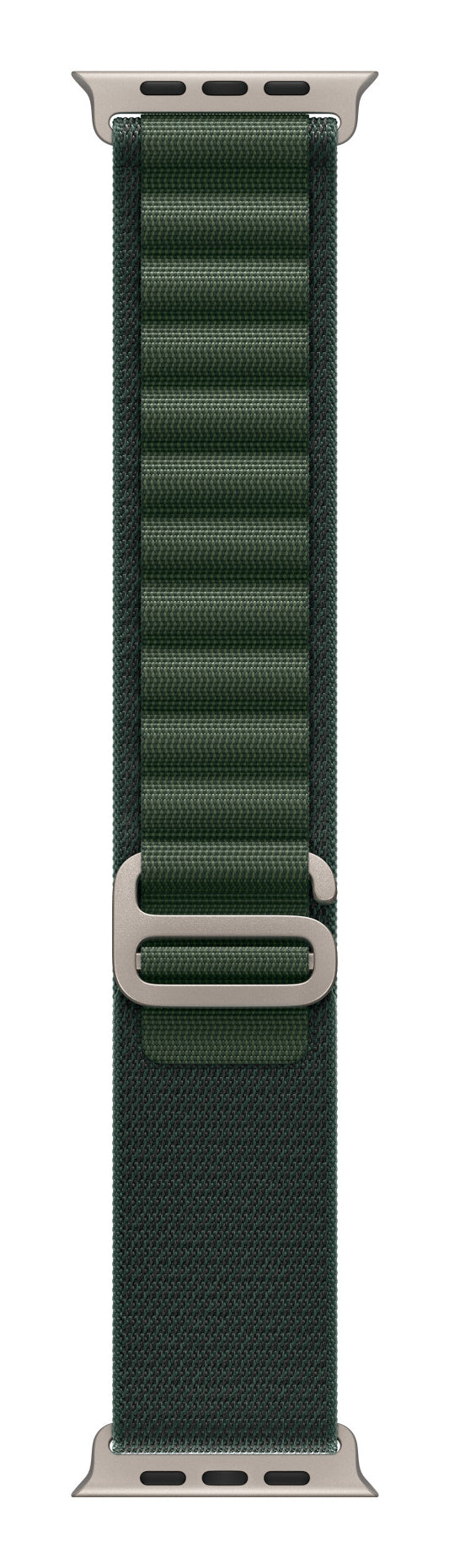 49mm Dark Green Alpine Loop - Large - Natural Titanium Finish