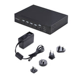 StarTech.com 4-Port DisplayPort KVM Switch with Mouse Roaming and Multi-View / Picture-in-Picture, 4K 60Hz, USB 3.0 (5Gbps) Hub, Hotkey Control, TAA Compliant