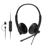 Port Designs PORT Connect 912005 headphones/headset Wired Head-band Calls/Music USB Type-C / USB Type-A Black