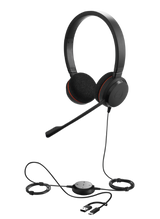 Jabra Evolve 20 Headset Wired Head-band Office/Call center USB Type-C / USB Type-A Black