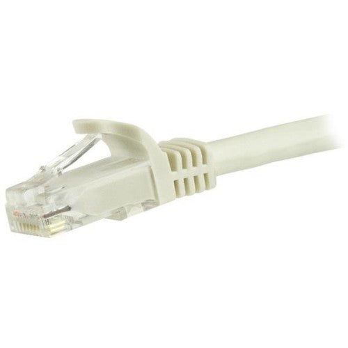 StarTech.com 15m CAT6 Ethernet Cable - White CAT 6 Gigabit Ethernet Wire -250MHz 100W PoE RJ45 UTP Network/Patch Cord Snagless w/Strain Relief Individually Tested