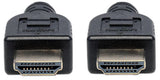 Manhattan HDMI 4K@60Hz Cable with Ethernet - CL3 rated, 2m, Suitable for In-Wall use, For ALL 4K & 1080p/HD uses - when upgrading now or have it ready for when you need it, Male to Male, Black, Ultra HD 4k x 2k, Lifetime Warranty, Premium High Speed