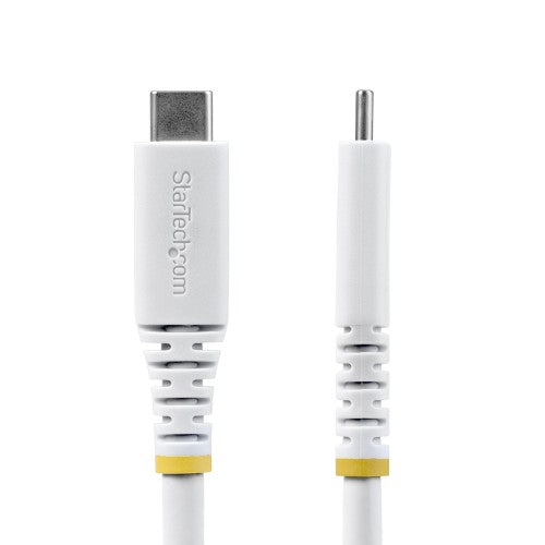 StarTech.com 2m (6ft) USB4 Cable, 20Gbps, USB-IF Certified USB-C Cable, 240W PD EPR, 4K 120Hz DP 2.1, TPE Jacket, White USB-C Cord