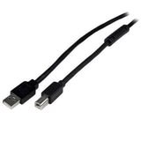StarTech.com 65ft (20m) Active USB 2.0 A to B Cable, Long USB Cable, USB Printer Cable, 1x USB A (M), 1x USB B (M), Black