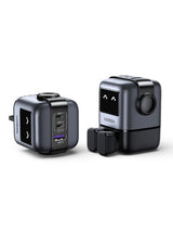Ugreen USB-A+2C 65W UNO GAN CHARGER Mobile phone, Laptop, Tablet Black AC, USB Indoor