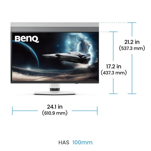 BenQ EX271UZ computer monitor 67.3 cm (26.5") 3840 x 2160 pixels 4K Ultra HD OLED Black, White