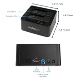 StarTech.com Dual Bay Hard Drive Duplicator, Standalone USB 3.0 (5 Gbps) / eSATA to 2.5/3.5" SATA III HDD/SSD Cloner/Copier, Hard Drive Docking Station, Hard Disk Cloner