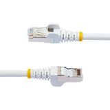 StarTech.com 2m CAT6a Ethernet Cable - White - Low Smoke Zero Halogen (LSZH) - 10GbE 500MHz 100W PoE++ Snagless RJ-45 w/Strain Reliefs S/FTP Network Patch Cord
