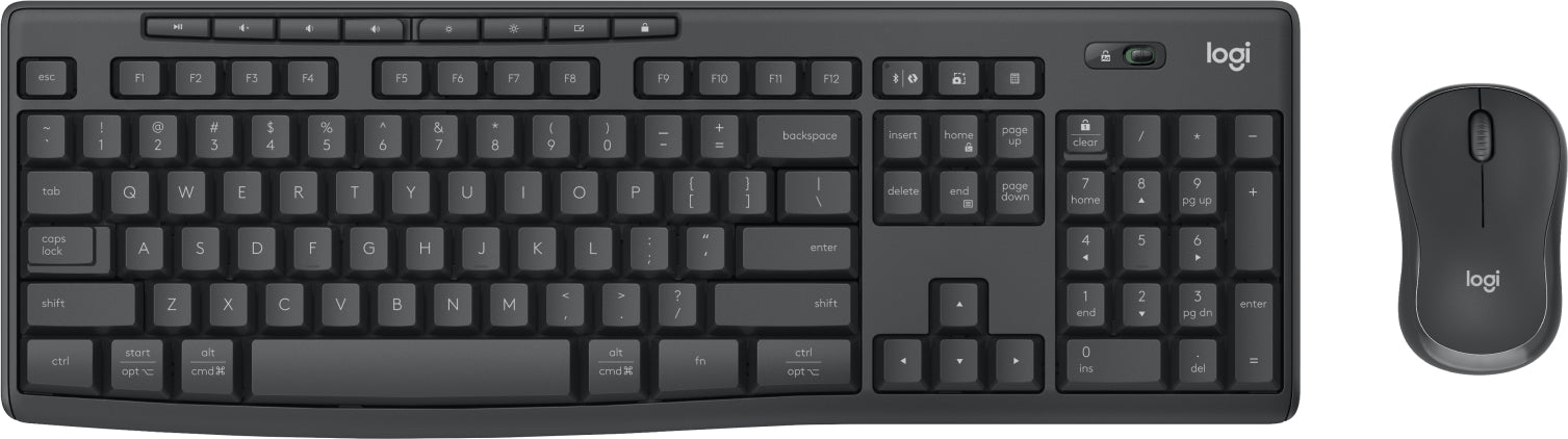 Logitech MK370 Combo for Business keyboard Mouse included Office RF Wireless + Bluetooth QWERTY UK International Graphite  - Data Input Devices - Logitech