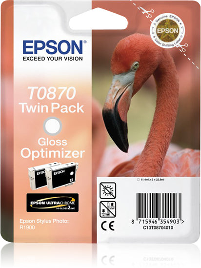 Epson C13T08704010/T0870 Ink cartridge Glossy Optimizer, 7.23K pages 11.4ml for Epson Stylus Photo R 1900