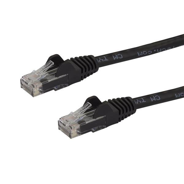 StarTech.com 2m CAT6 Ethernet Cable - Black CAT 6 Gigabit Ethernet Wire -650MHz 100W PoE RJ45 UTP Network/Patch Cord Snagless w/Strain Relief Fluke Tested/Wiring is UL Certified/TIA
