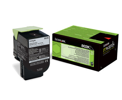 Lexmark 80C20K0/802K Toner-kit black return program, 1K pages ISO/IEC 19798 for Lexmark CX 310/410/510  - Printers & Scanners - Lexmark