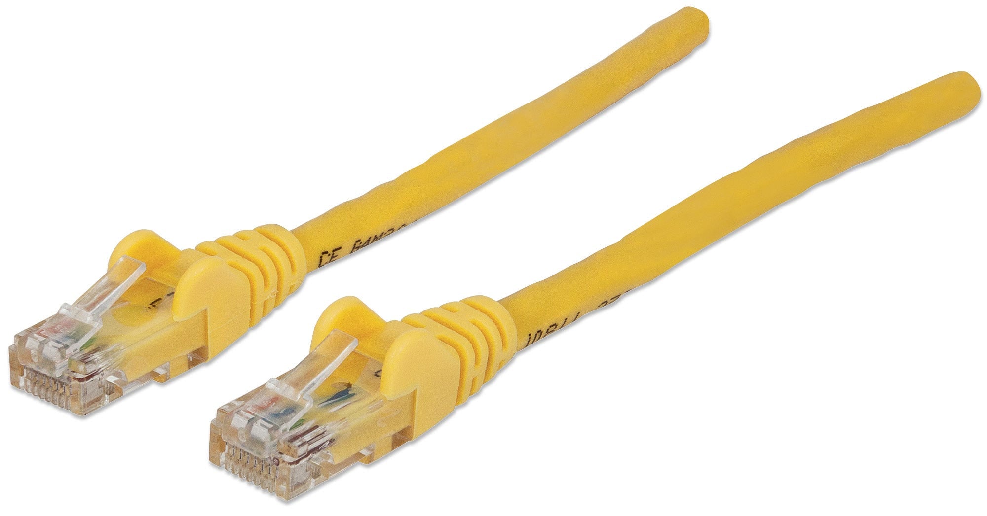 Intellinet Network Patch Cable, Cat6, 1m, Yellow, CCA, U/UTP, PVC, RJ45, Gold Plated Contacts, Snagless, Booted, Lifetime Warranty, Polybag