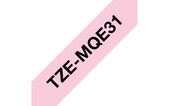 Brother TZE-MQE31 DirectLabel black on Pastell pink Laminat 12mm x 4m for Brother P-Touch TZ 3.5-36mm/6-12mm/6-18mm/6-24mm/6-36mm  - Printers & Scanners - Brother