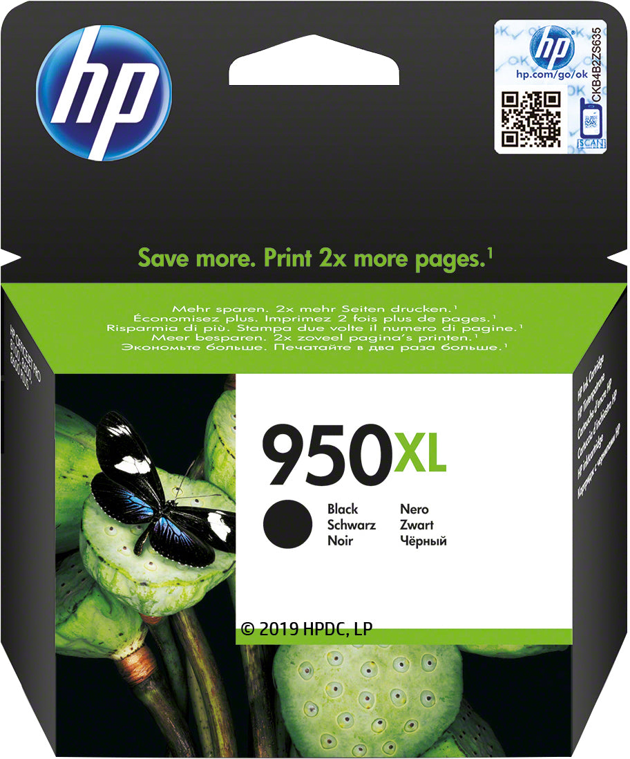 HP CN045AE/950XL Ink cartridge black high-capacity, 2.3K pages ISO/IEC 24711 53ml for HP OfficeJet Pro 8100/8610/8620