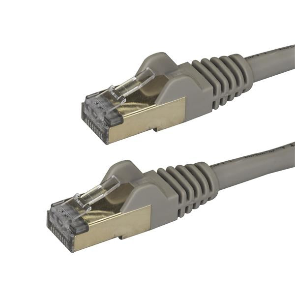 StarTech.com 2m CAT6a Ethernet Cable - 10 Gigabit Shielded Snagless RJ45 100W PoE Patch Cord - 10GbE STP Network Cable w/Strain Relief - Grey Fluke Tested/Wiring is UL Certified/TIA
