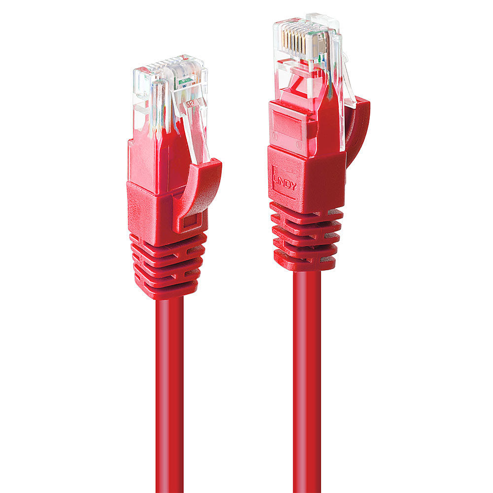 Lindy 0.5m Cat.6 U/UTP Network Cable, Red  - Computer Cables - Lindy