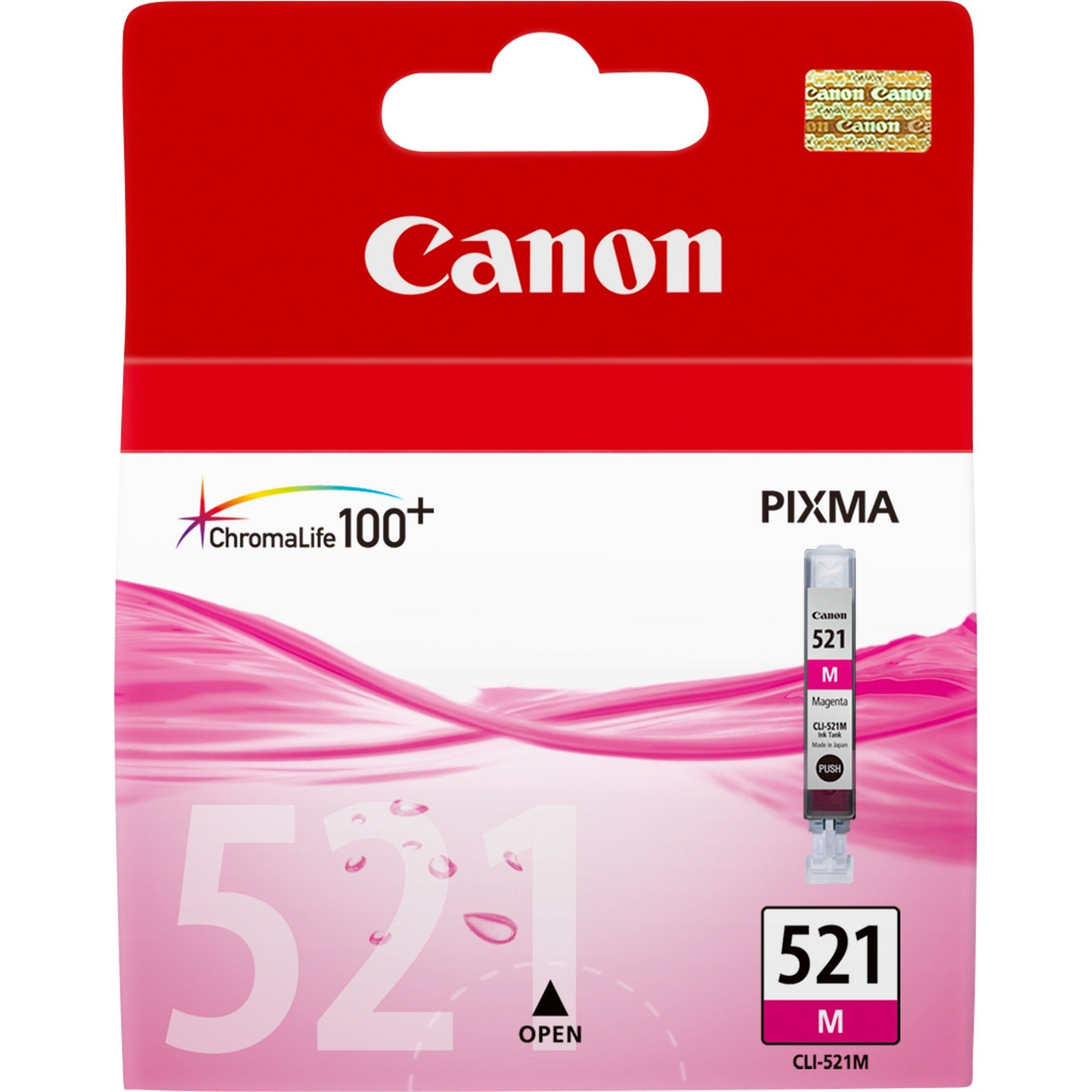 Canon 2935B001/CLI-521M Ink cartridge magenta, 445 pages ISO/IEC 24711 205 Photos 9ml for Canon Pixma IP 3600/MP 980
