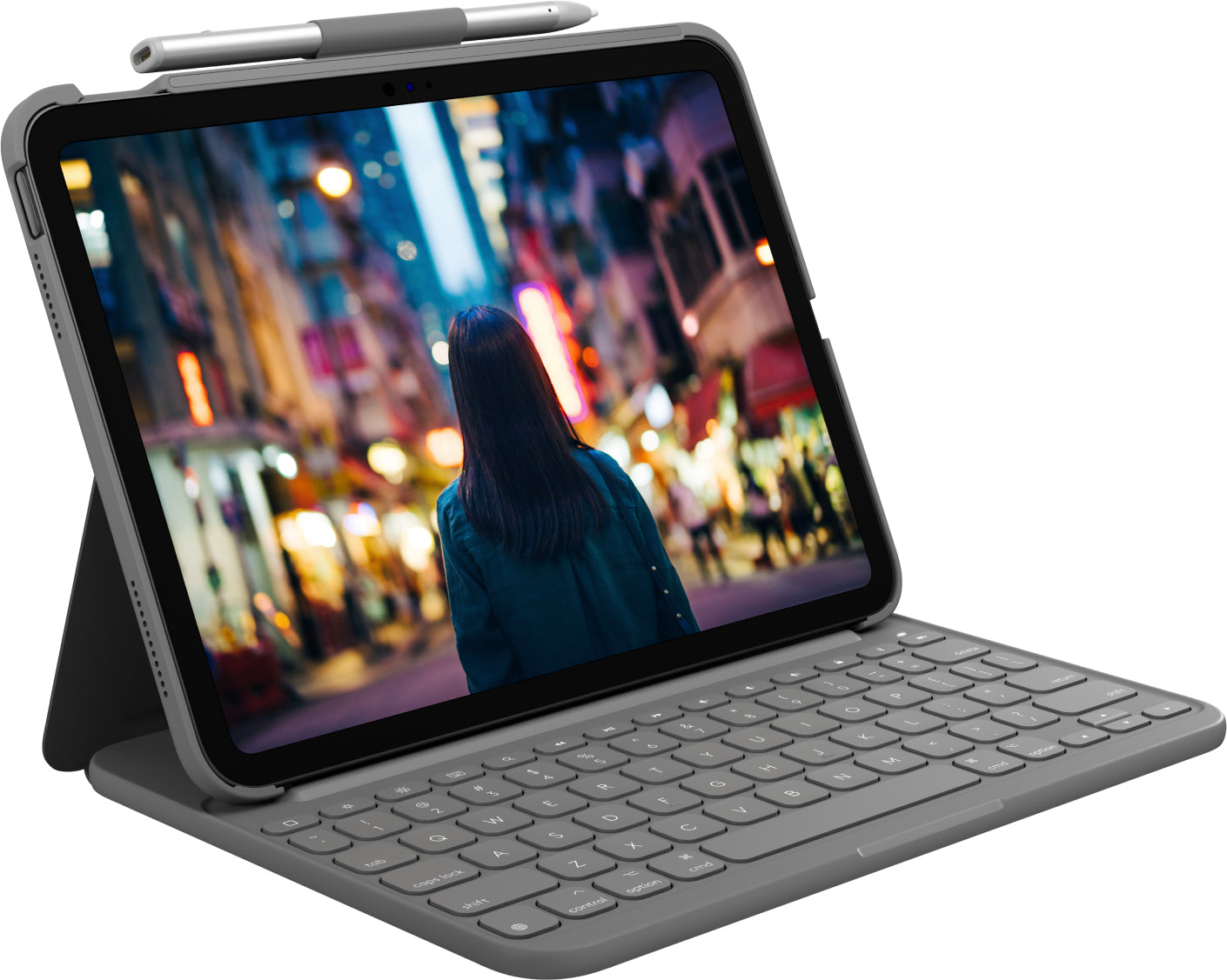 Logitech Slim Folio Grey Bluetooth QWERTY UK English  - Data Input Devices - Logitech