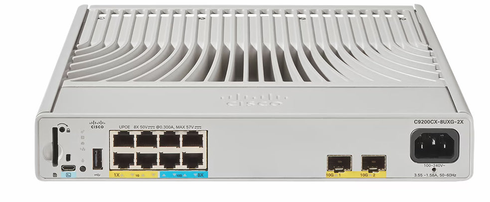 Cisco Catalyst C9200CX-8UXG-2X-E network switch Managed L2/L3 Power over Ethernet (PoE) Grey  - Networking - Cisco