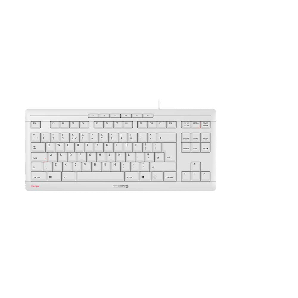 CHERRY STREAM TKL keyboard Universal USB QWERTY UK English White  - Data Input Devices - CHERRY