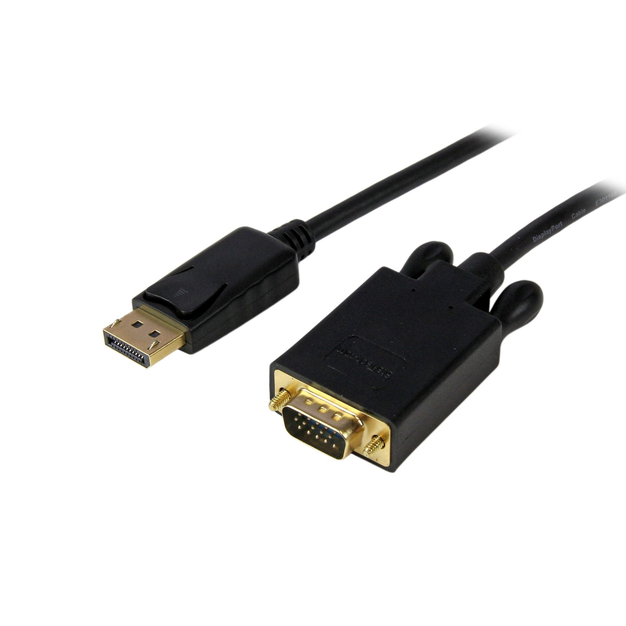 StarTech.com 15ft (4.6m) DisplayPort to VGA Cable - Active DisplayPort to VGA Adapter Cable - 1080p Video - DP to VGA Monitor Cable - DP 1.2 to VGA Converter - Latching DP Connector