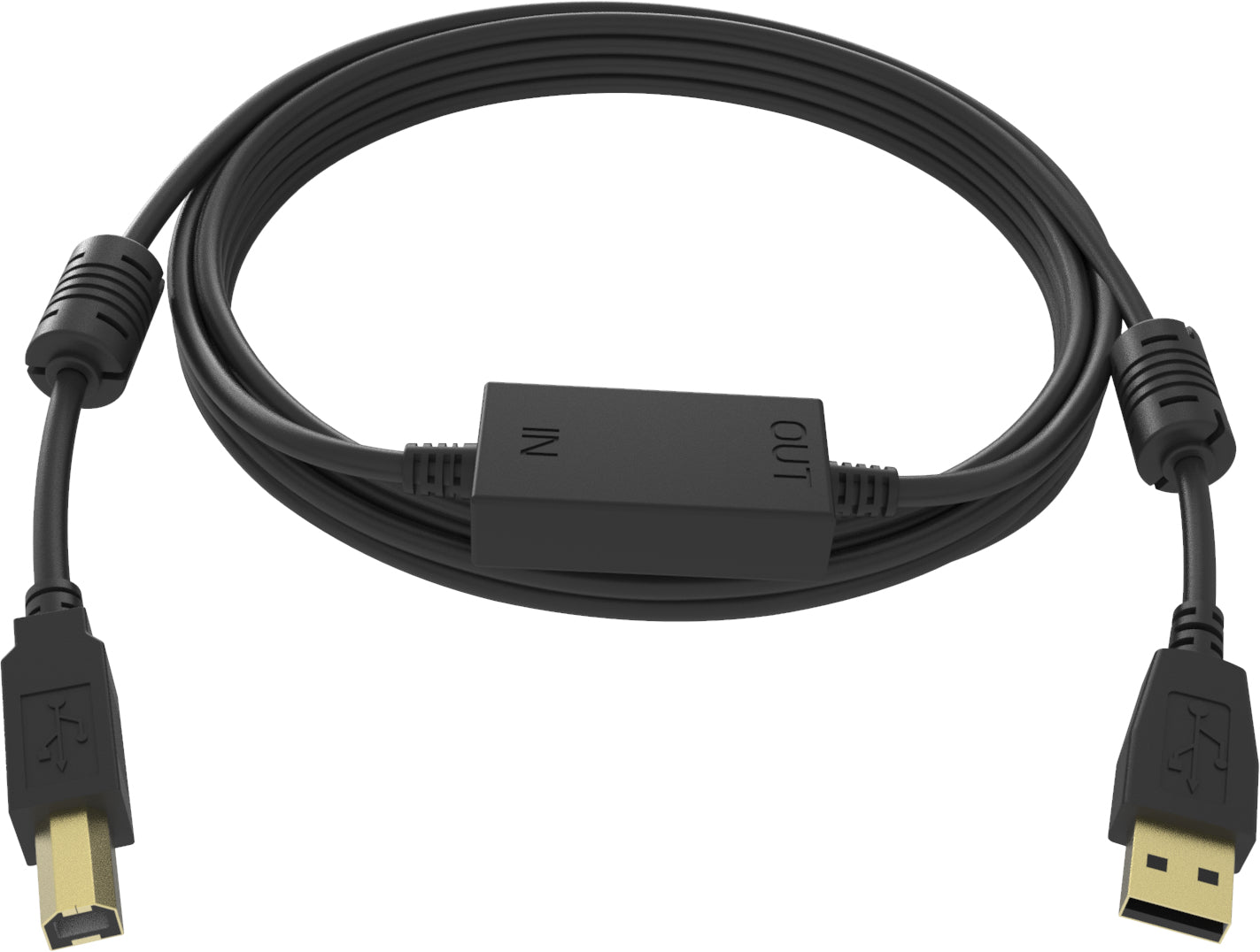 Vision TC 15MUSB+/BL USB cable 15 m USB 2.0 USB A USB B Black