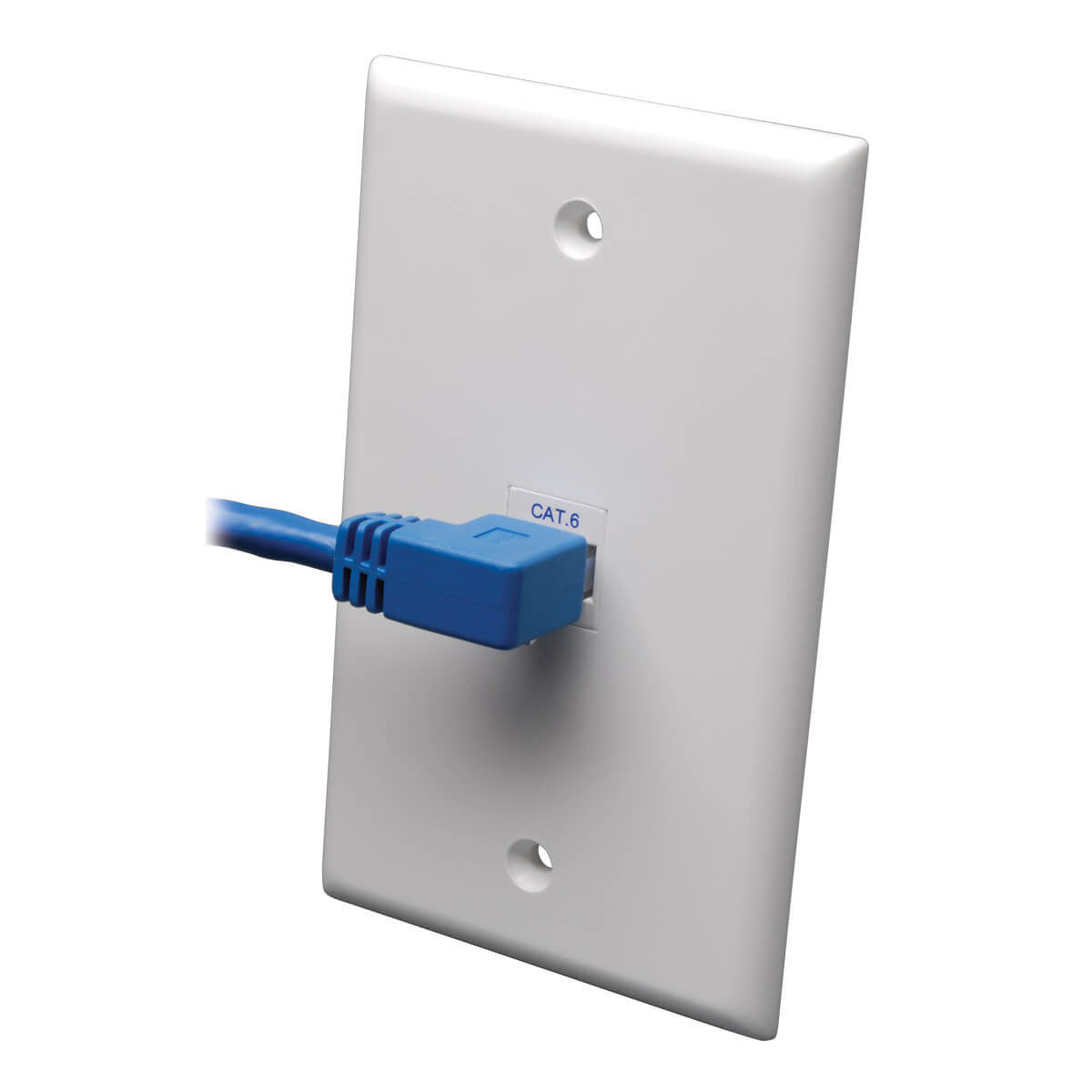 Tripp Lite N204-003-BL-LA Left-Angle Cat6 Gigabit Molded UTP Ethernet Cable (RJ45 Left-Angle M to RJ45 M), Blue, 3 ft. (0.91 m)