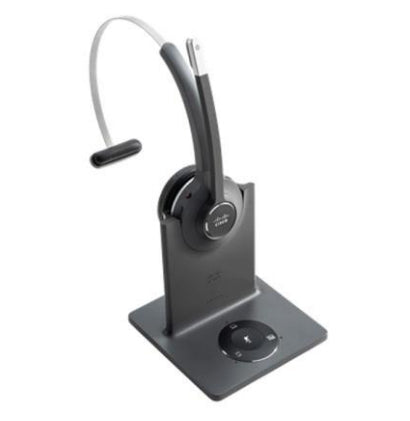Cisco Headset 561, Wireless Single On- Ear DECT Headset with Multi-Source Base for US and Canada, Charcoal, 1-Year Limited Liability Warranty (CP-HS-WL-561-M-EU=)