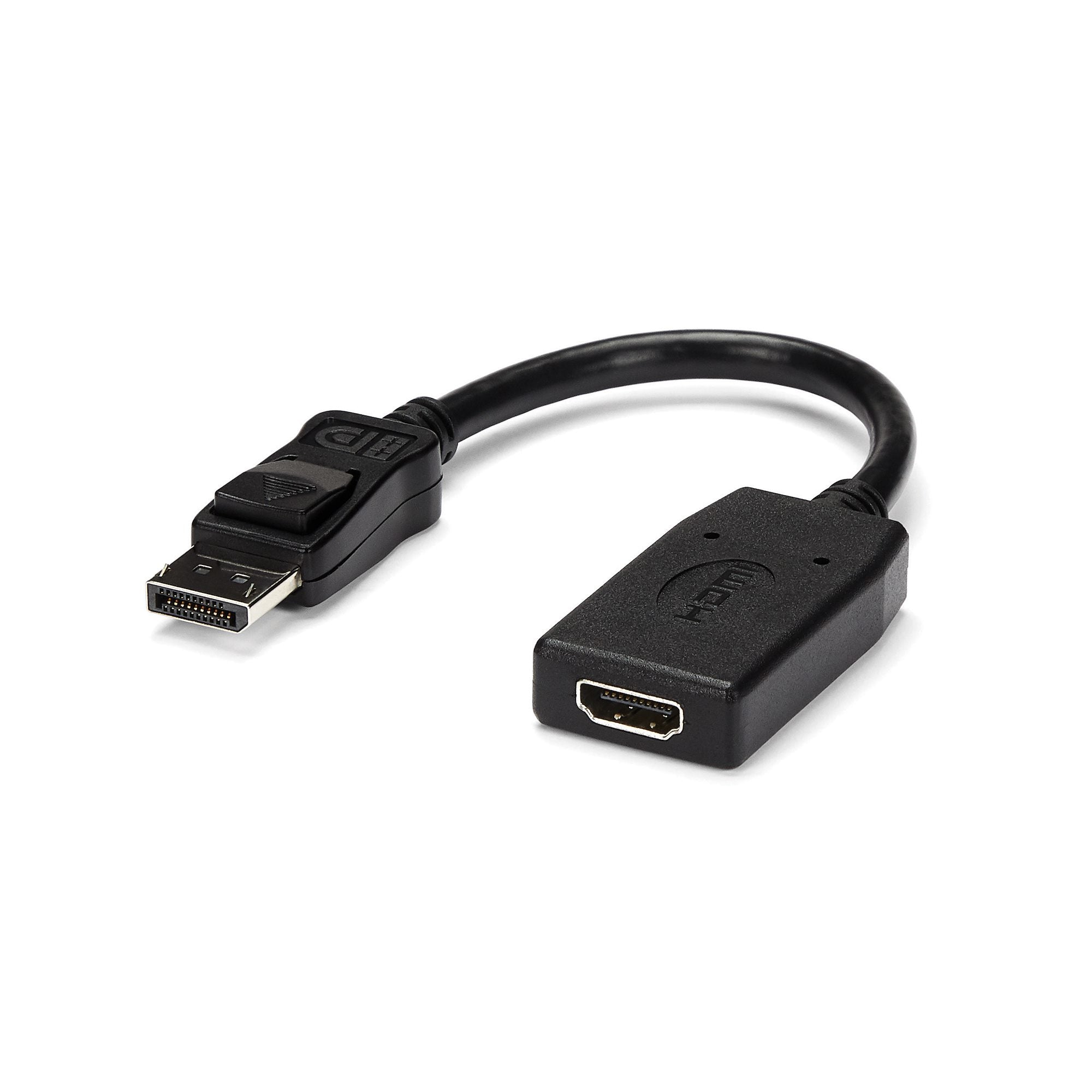 StarTech.com DisplayPort to HDMI Adapter - DP to HDMI Adapter/Video Converter - 1080p - VESA Certified - DP to HDMI Monitor/Display/Projector Adapter Dongle - Passive - Latching DP Connector