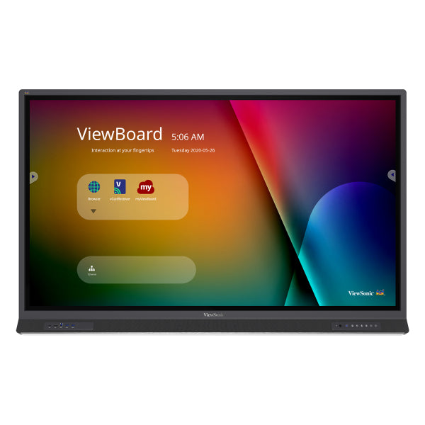 Viewsonic IFP6552-1A Signage Display Interactive flat panel 165.1 cm (65") 350 cd/m² 4K Ultra HD Black Touchscreen Built-in processor Android 9