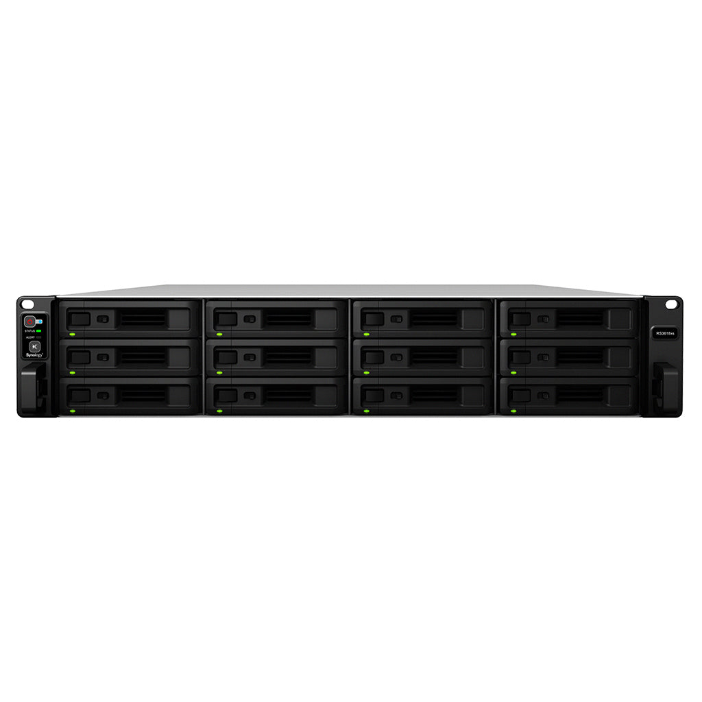 Synology RackStation RS3618xs NAS Rack (2U) Intel® Xeon® D D-1521 8 GB DDR4 DiskStation Manager Black  - Data Storage - Synology