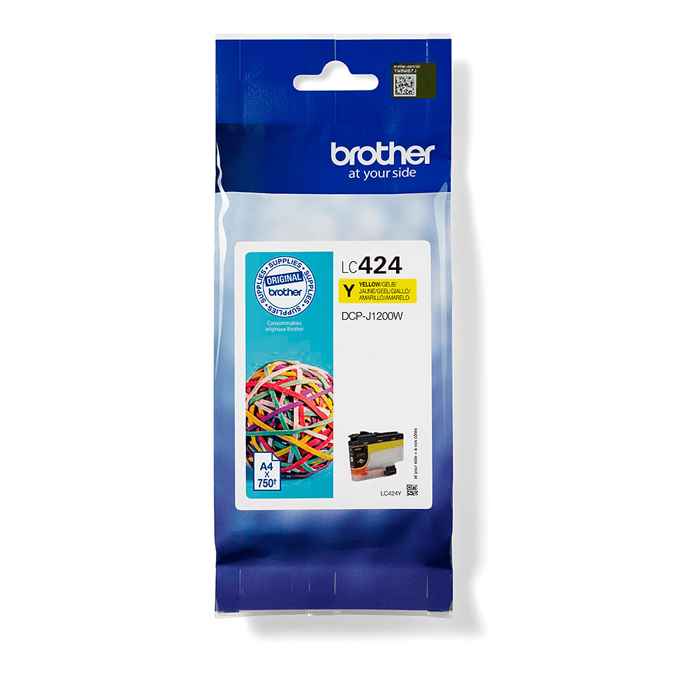 Brother LC-424Y Ink cartridge yellow, 750 pages ISO/IEC 19752 for Brother DCP-J 1200