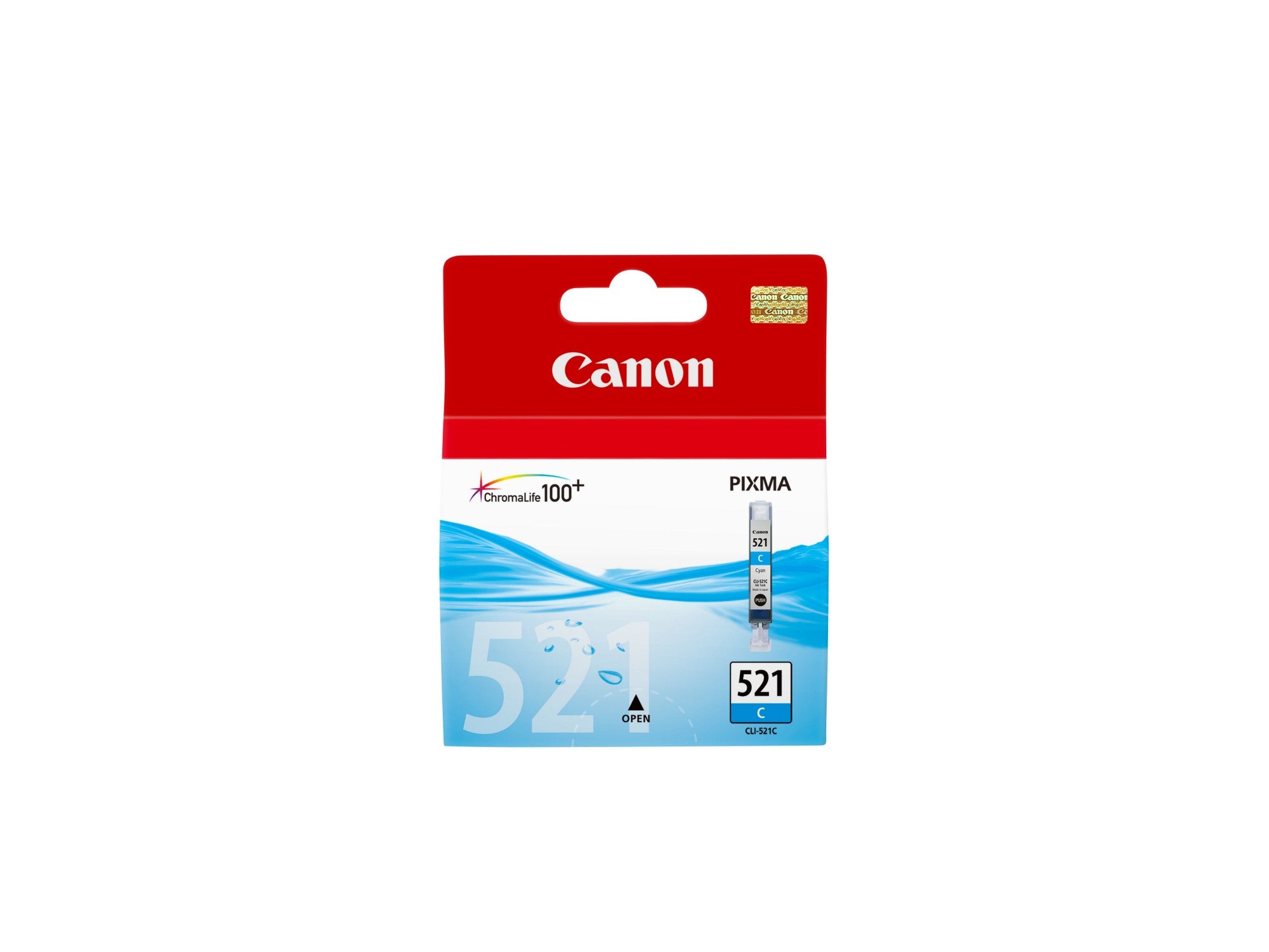 Canon 2934B001/CLI-521C Ink cartridge cyan, 448 pages ISO/IEC 24711 205 Photos 9ml for Canon Pixma IP 3600/MP 980