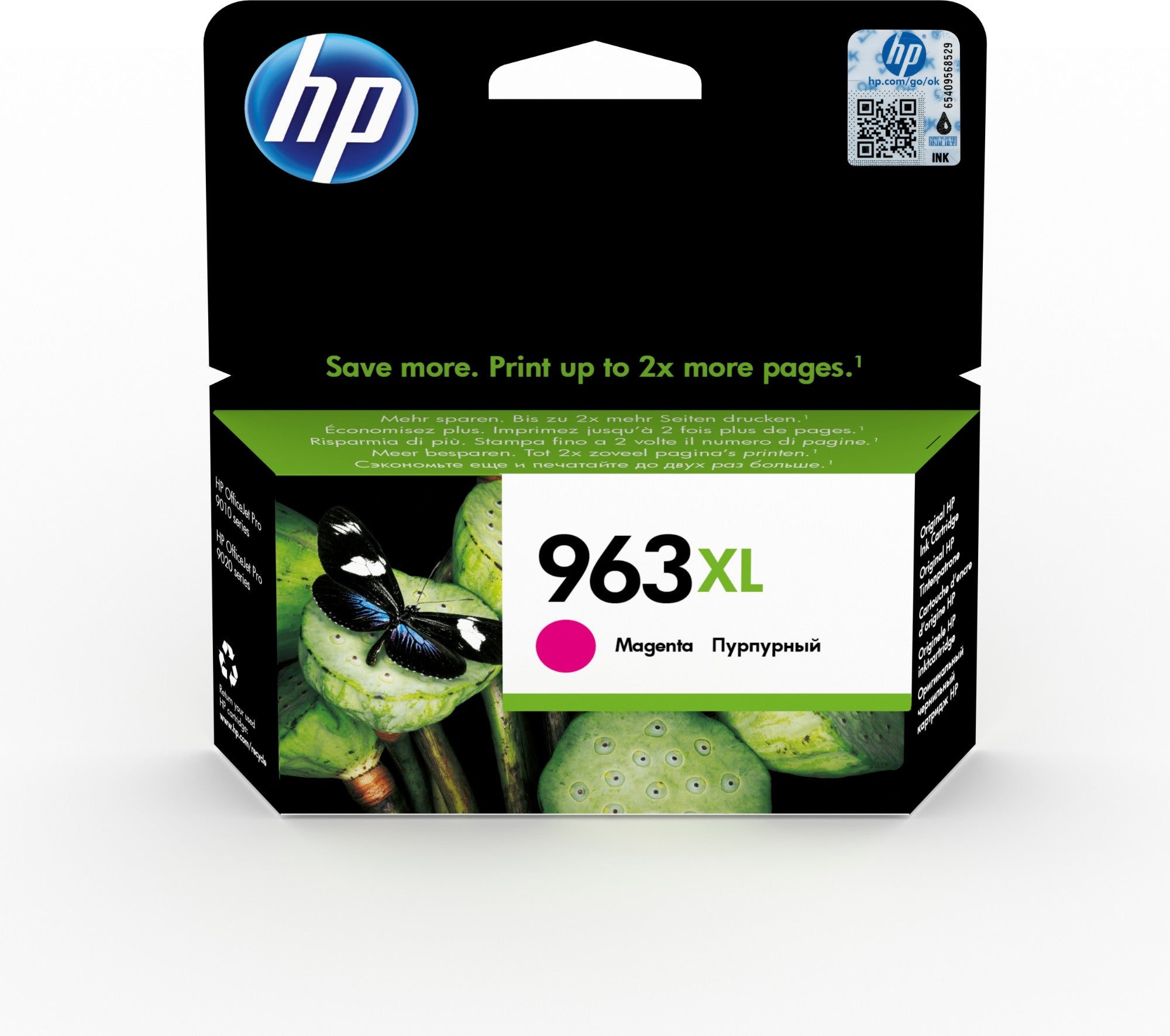 HP 3JA28AE/963XL Ink cartridge magenta high-capacity, 1.6K pages 23.25ml for HP OJ Pro 9010/e/9020/9020 e