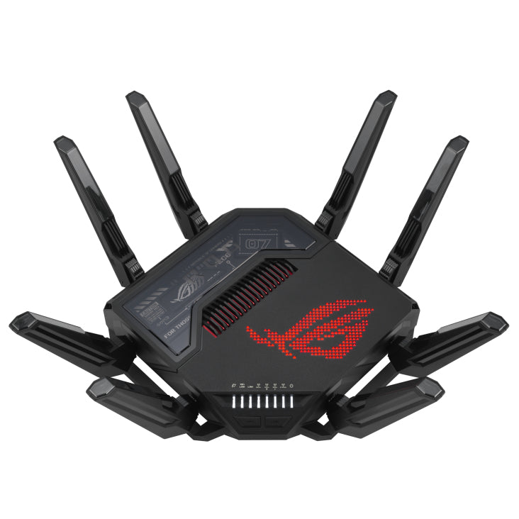 ASUS ROG Rapture GT-BE98 wireless router 10 Gigabit Ethernet Quad-band (2.4 GHz / 5 GHz-1 / 5 GHz-2 / 6 GHz) Black  - Networking - ASUS