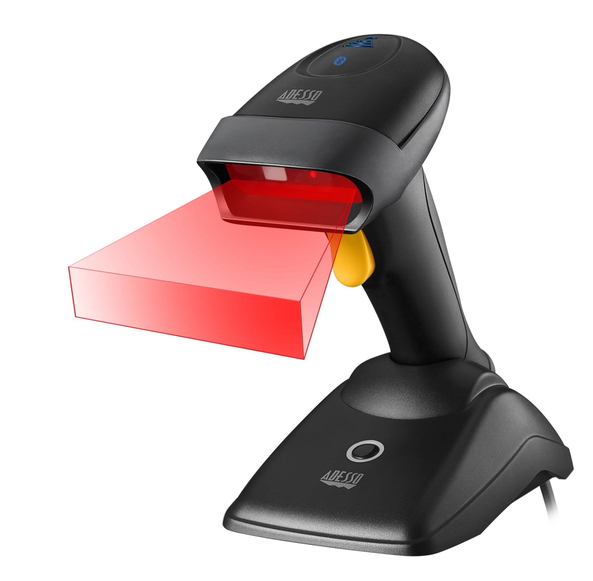 NuScan 2500TB - Bluetooth Spill Resistant Antimicrobial 2D Barcode Scanner with Charging Cradle