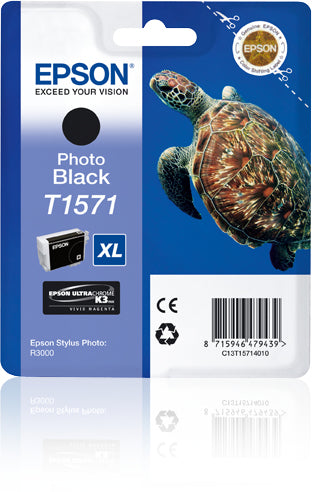Epson C13T15714010/T1571 Ink cartridge foto black 25.9ml for Epson Stylus Photo R 3000