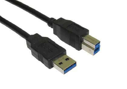 Cables Direct USB3-801 USB cable 1 m USB 3.2 Gen 1 (3.1 Gen 1) USB A USB B Black