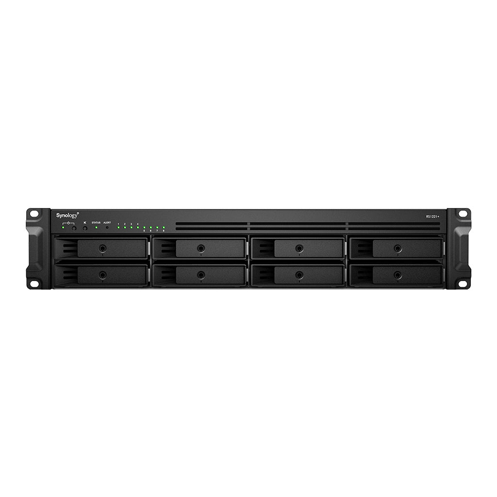 Synology RackStation RS1221RP+ NAS Rack (2U) Ryzen Embedded V1500B 4 GB DDR4 64 TB HDD Aluminium, Black  - Data Storage - Synology