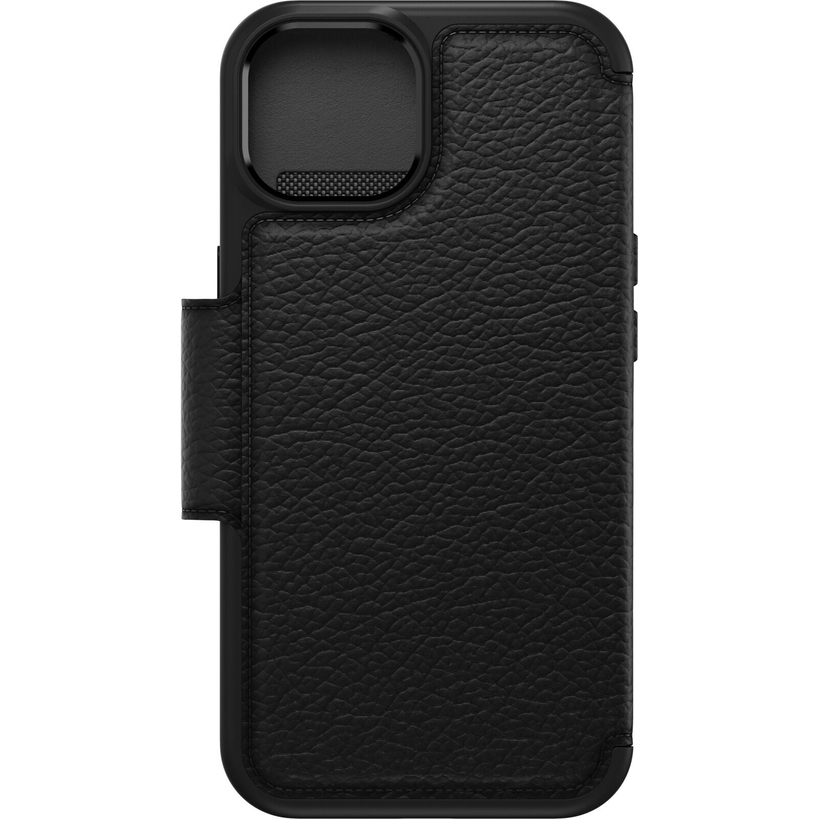 OtterBox Strada Case for iPhone 14, Shockproof, Drop proof, Premium Leather Protective Folio with Two Card Holders, 3x Tested to Military Standard, Black
