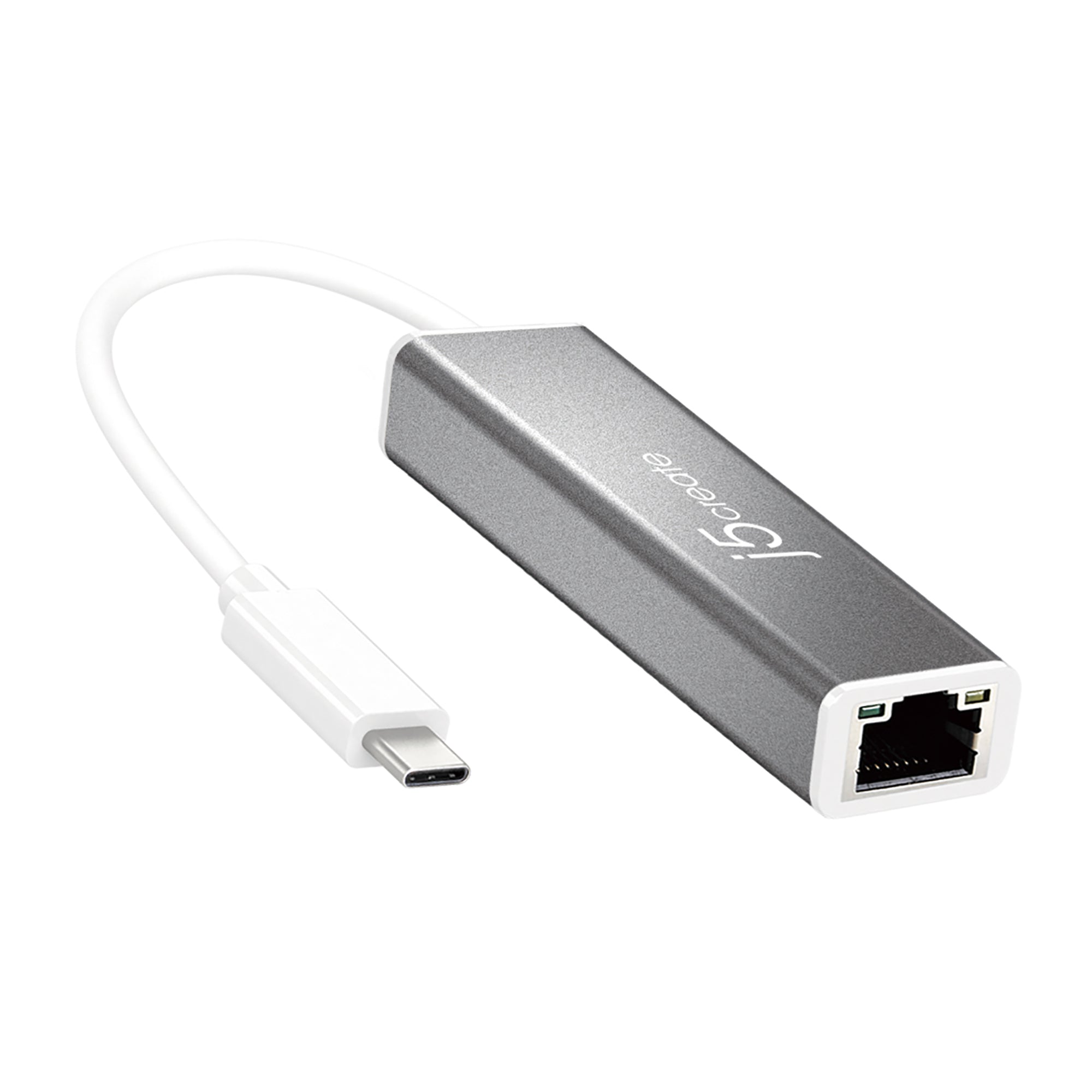 j5create JCE133G USB-C™ to Gigabit Ethernet Adapter, Grey and White  - Computer Components - j5create